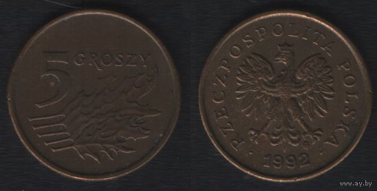 Польша y278 5 грош 1992 год (mw) (_alb2