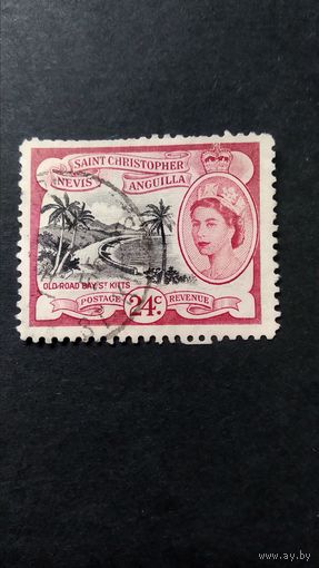 Великобритания.Сент-Кристофер. Невис . Ангилья.\409с\ 1954 королева