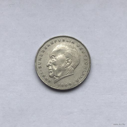 2 марки 1971 F Конрад Аденауэр