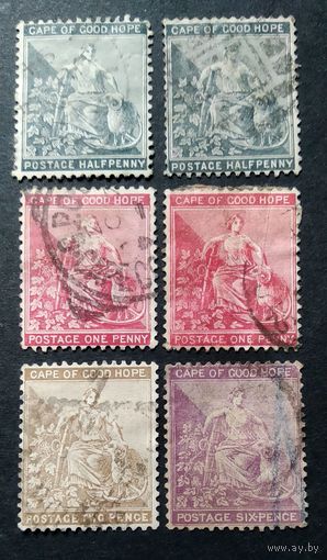 Великобритания\142в\Мыс доброй надежды. 1884 стандарт. SG48 48a 49 49a 52