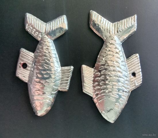 Ёлочная игрушка СССР Рыбка пластик