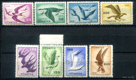 Турция - 1959г. - птицы, авиапочта - 8 марок - полная серия, MNH [Mi 1660-1667]. #4-W2-132-A-2
