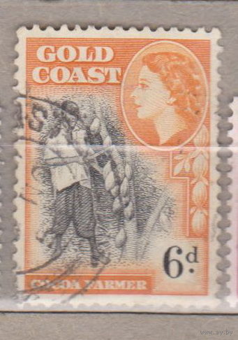 Британские колонии - Золотой Берег Голд Кост 1952 год  Королева Елизавета II Известные люди Личности  лот 6