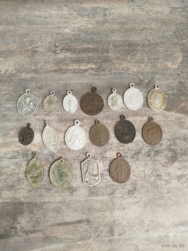 Лот старинных католических образцов,с рубля