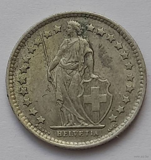 Швейцария 1/2 франка 1962 года серебро