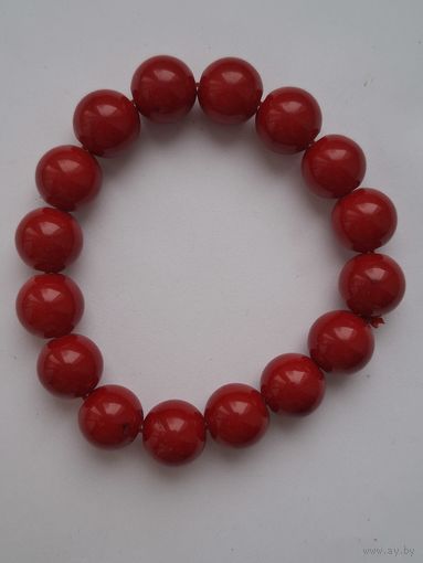 Браслет. Шарики. Цветное стекло