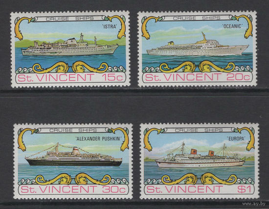 Сент-Винсент /St.Vincent 1974  Корабли Круизные лайнеры, Теплоход "Александр Пушкин"