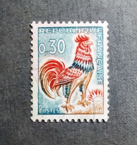 Марка Франция 1965 год Галльский петух