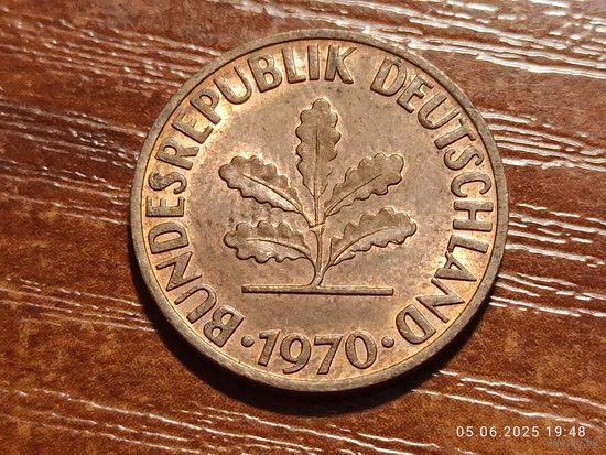 Германия 2 пфеннига 1970 D
