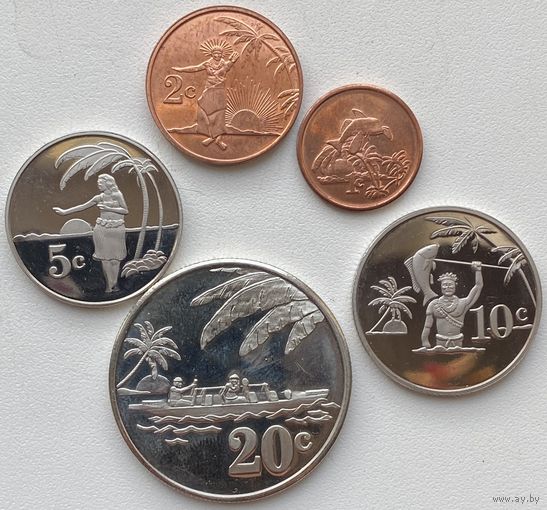 Токелау 1, 2, 5, 10, 20 центов 2012 г. Набор 5 монет