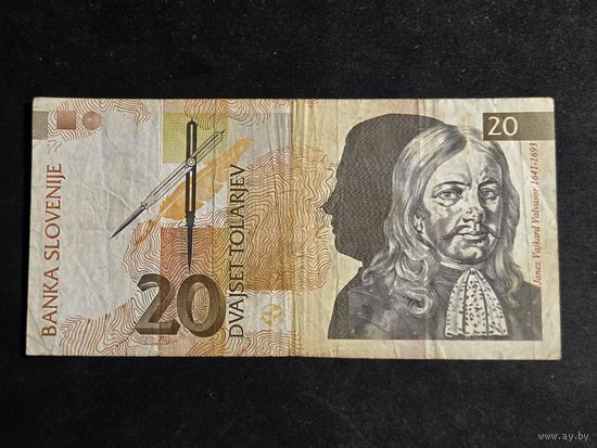 Словения 20 толларов 1992