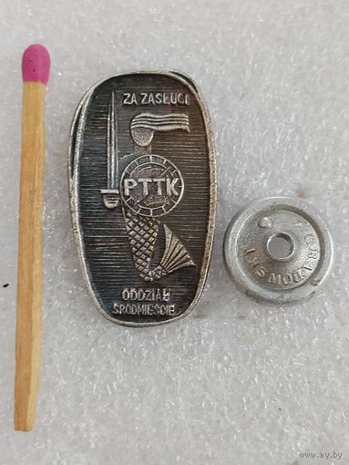 Знак ПНР. PTTK. За заслуги перед сподвижниками. тяжёлый, винт