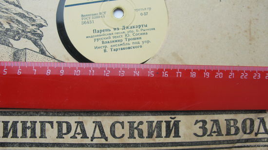 ПЛАСТИНКА для граммафона ( Парень из Джакарты и  др. )