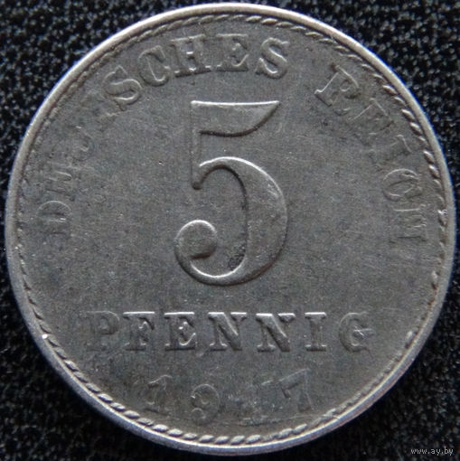 YS: Германия, 5 пфеннигов 1917A, KM# 19