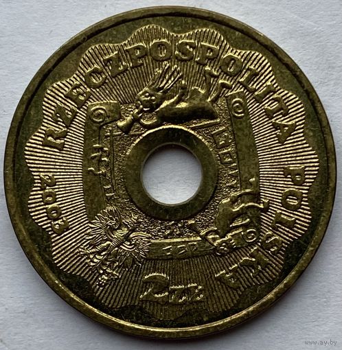 Польша 2 злотых 2003 г. 10 лет Великому Оркестру Рождественской Помощи