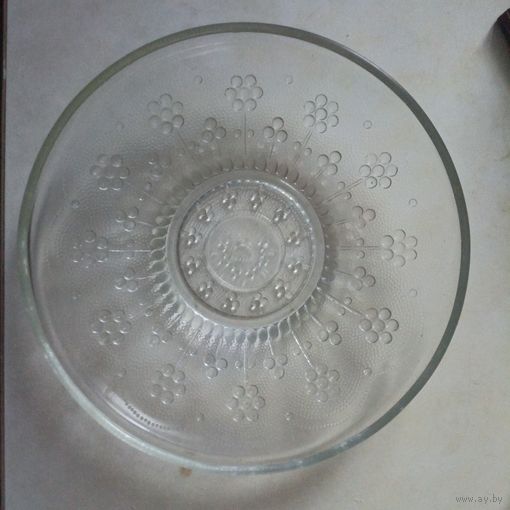 Блюдо - Пузыри в стекле. Клеймо НЕМАН. CCCP