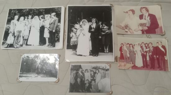 Свадебные фотографии из СССР. Все 5 шт.- в одни руки.