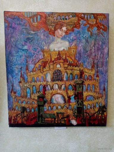А. Меренков "Марионетки", холст масло, 80х90см.