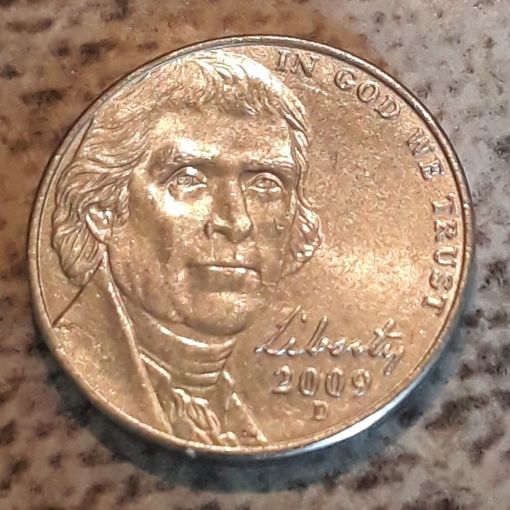 5 центов США 2009 МД Денвер VF