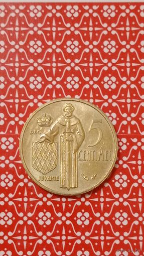 Монако 5 сантим 1977
