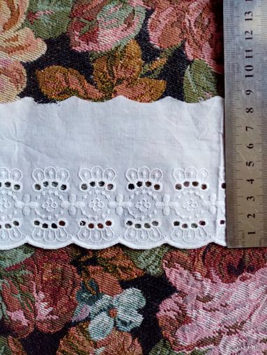Шитьё белое СССР прошва, кружево шитое #3