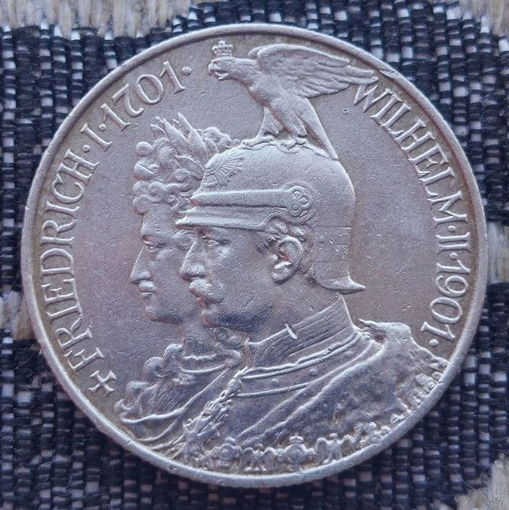 Германия 2 марки 1901 года. Серебро! Сторгуй за свою цену, предложи обмен! S/Y-90