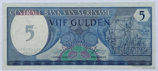 5 гульденов 1982 Суринам