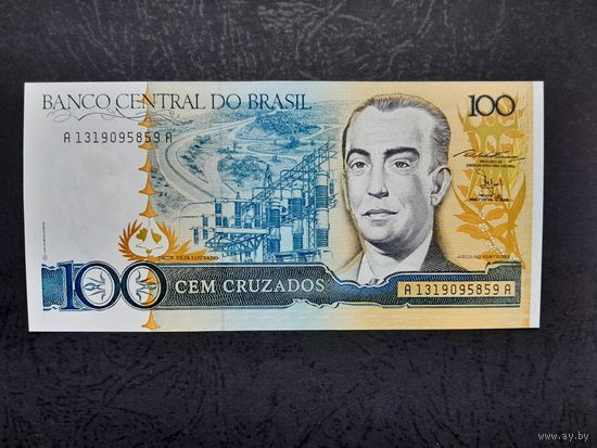 100 крузадо 1987 года. Бразилия. UNC.