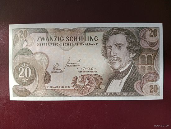 Австрия 20 шиллингов 1967 UNC