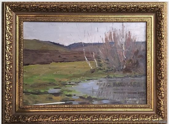 Азгур Г.Г."Подых вясны",1954 г. К/М 24,5х36 см.