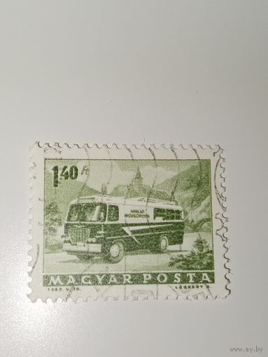 Венгрия 1963 На марке изображен автобус, относящийся к серии "Транспорт и связь"