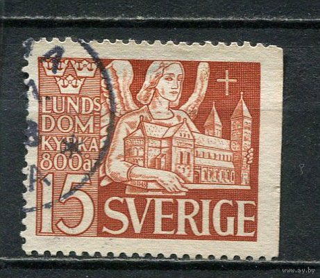 Швеция - 1946 - 800-летие Лундского собора 15 О - [Mi.318Dr] - 1 марка. Гашеная.  (LOT Gv44)-T3P31