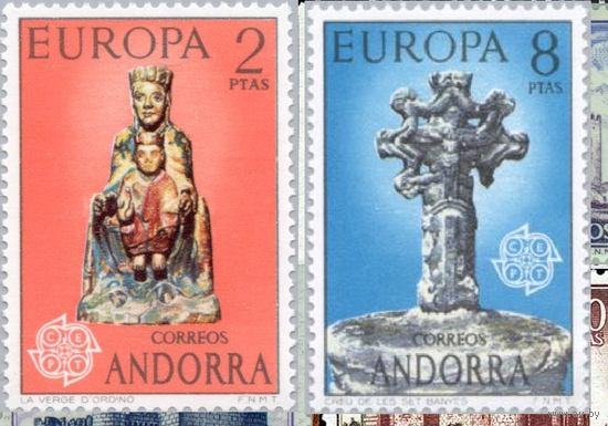 Испания Андорра 1974 г. Европа Септ MNH** Искусство
