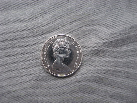 Канада 10 центов 1967 год Елизавета II 100 лет Конфедерации Канада от 1 рубля без МЦ