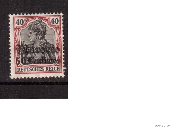 Германия-1905,(Мих.27)  * , Стандарт, Почта в Марокко