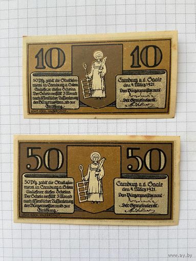 Нотгельд 10-50 пфеннигов Германия Гамбург-0101