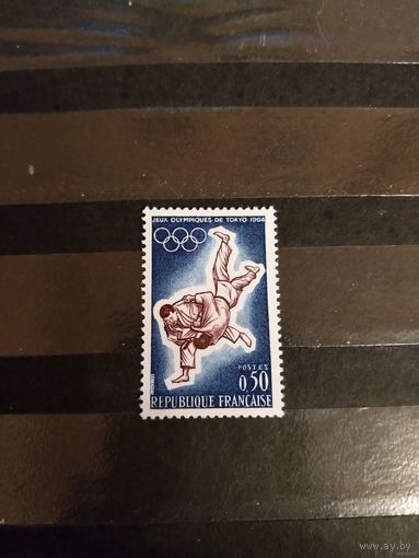 1964 Франция олимпиада в Токио спорт чистая клей MNH** выпускалась одиночкой (2-1)