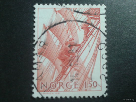 Норвегия 1981 матросы ставят паруса