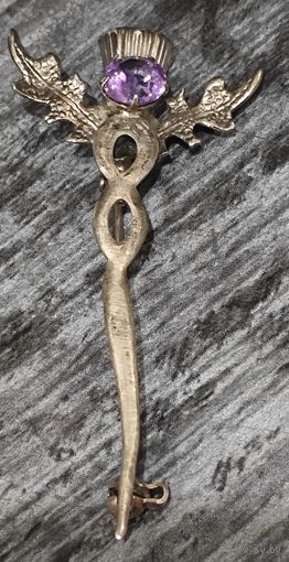 Антикварная мужская брошь. 84пр. 4.4гр