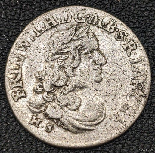 Бранденбург-Пруссия 6 грошей. 1683 года. HS. Фридрих Вильгельм I. Сохран!