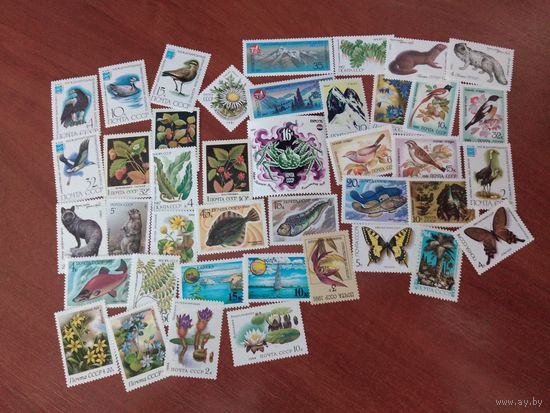 ФЛОРА, ФАУНА ЭКОЛОГИЯ (41 чистая марка СССР)