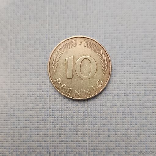 10 пфеннигов 1979 года(J) Федеративная республика. Красивая монета!