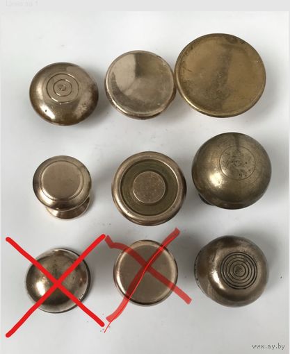 Тяжелые, старые дверные/мебельные ручки Латунь/бронза Цена за 1