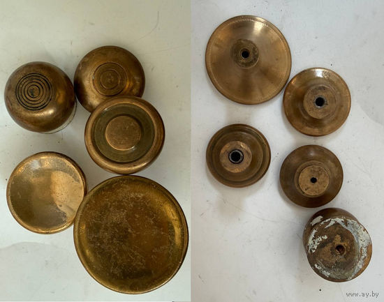 Тяжелые, старые дверные/мебельные ручки Латунь/бронза Цена за 1