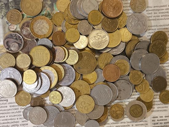 Сборный лот монет без СССР и РФ. Почти 0,5 кг