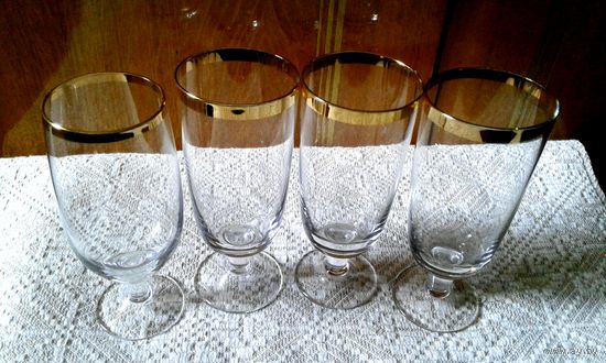 Фужеры с  ,,позолотой'' СССР 4шт.