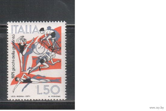 Италия-1971(Мих.1342)  **  ,     Спорт,  Велосипед, Велоспорт