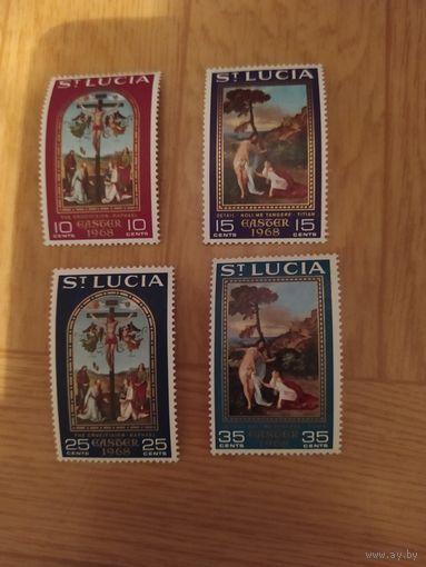 Сент Люсия серия марок 1968 г. Пасха