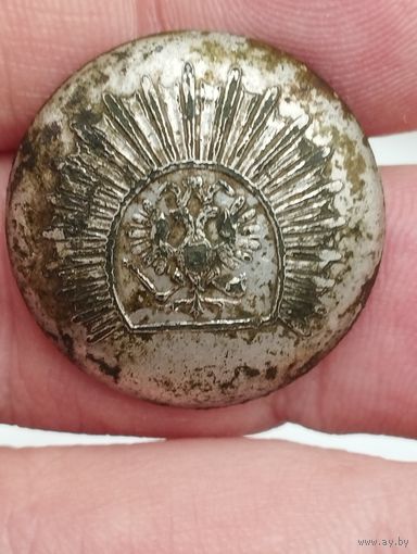 Пуговица кадетский корпус. Серебрение.