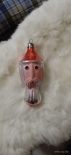 Елочная игрушка лицо двухстороннее  СССР